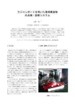 ラジコンボートを用いた港湾構造物 の点検・診断システム