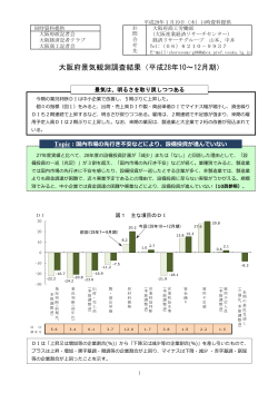大阪府景気観測調査結果（平成28年10～12月期）