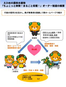 ちょこまるオーナー制度の概要（PDF：420KB）