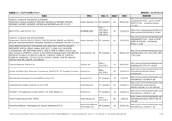認証製品リスト：不正アクセス防御ソフトウェア 最終更新日：2017年1月