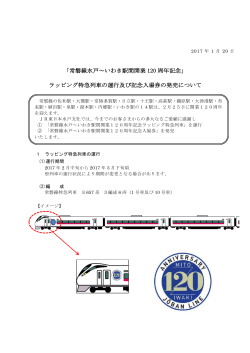 「常磐線水戸～いわき駅間開業 120 周年記念」 ラッピング