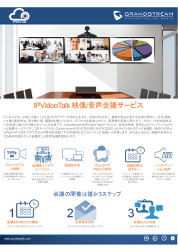 IPVideoTalk 映像/音声会議サービス