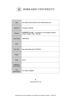 Instructions for use Title ON SOME NEW SPECIES OF