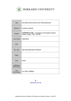Instructions for use Title ON SOME NEW SPECIES OF