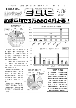 中間集計結果の特徴は、生 活の苦しさは昨年より