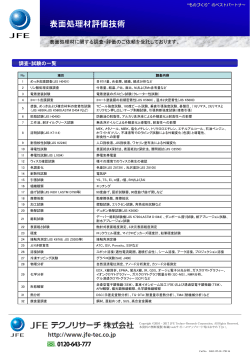 表面処理材評価技術
