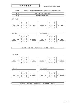 試 合 結 果 記 録