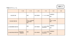 資料3 今後のスケジュール