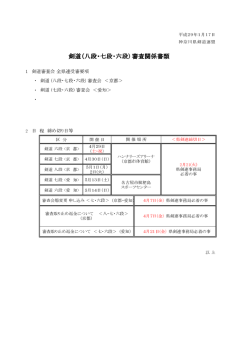 剣道（八段・七段・六段) 審査関係書類 六段) 審査