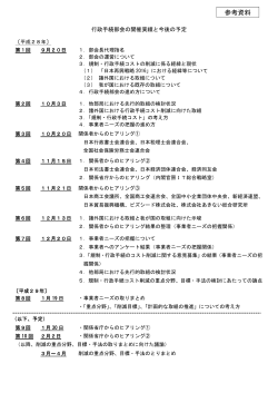 行政手続部会の開催実績と今後の予定（PDF形式：63KB）