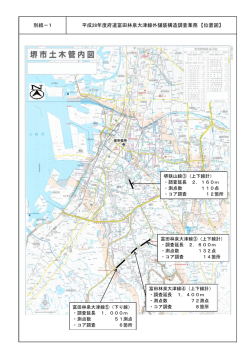 別紙－1 平成28年度府道富田林泉大津線外舗装構造調査業務 【位置図】