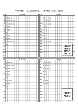 運行日 - 京都産業大学