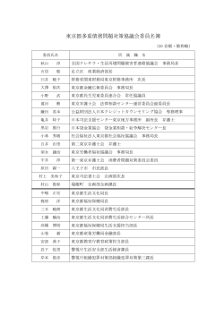 東京都多重債務問題対策協議会委員名簿