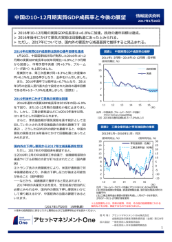 中国の10-12月期実質GDP成長率と今後の展望