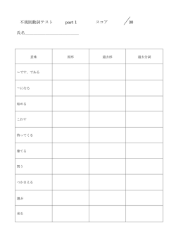 不規則動詞テスト part 1 スコア 30 氏名______