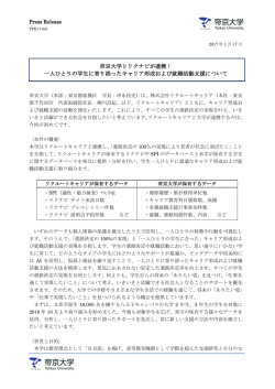 学生のキャリア形成および就職支援を強化。