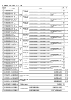 2 訪問型サービス（独自）サービスコード表
