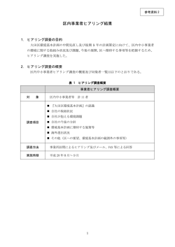 区内事業者ヒアリング結果