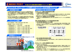 プロジェクト名：ロボット・ドローンが活躍する省エネルギー社会の実現