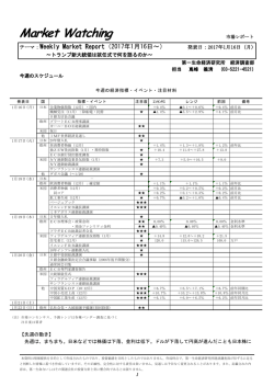 Economic Indicators_ 定例経済指標レポート