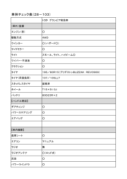 車体チェック表（28－103）