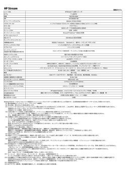 HP Stream 11-y000 シリーズ （量販店モデル）