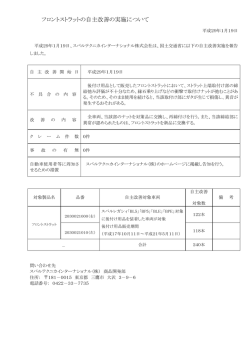 フロントストラットの自主改善の実施について