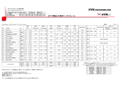 【アジア輸出】 中東向け スケジュール - NYK Container Line株式会社