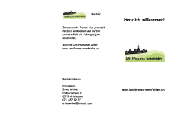 Herzlich willkommen! - Landfrauen Weinfelden