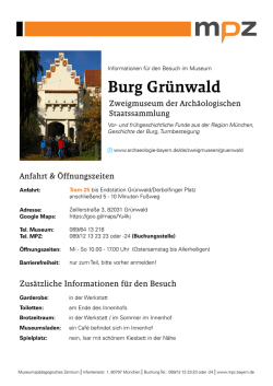 Informationen f&uuml;r Ihren Besuch