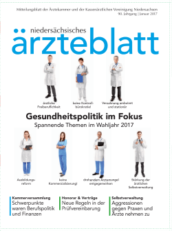 Die aktuelle Ausgabe als PDF - Hannoversche Ärzte-Verlags