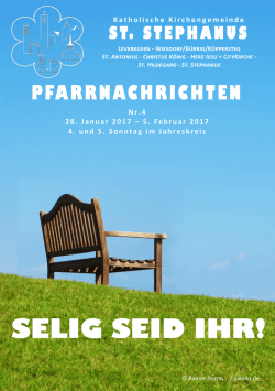 Die neuen Pfarrnachrichten