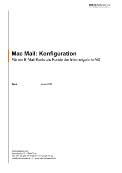 Mac Mail: Konfiguration