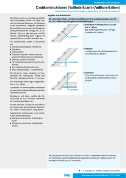 Dachkonstruktionen (Vollholz-Sparren/Vollholz-Balken)