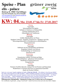 Menü KW 4-2017
