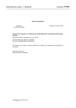 Niedersächsischer Landtag - 17. Wahlperiode Drucksache 17/7281