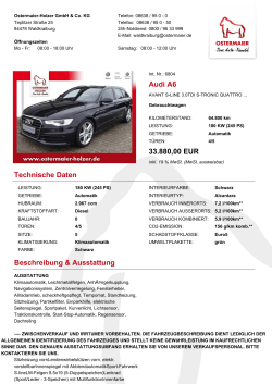Audi A6 33.880,00 EUR Technische Daten