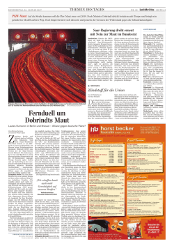 Fernduell um Dobrindts Maut