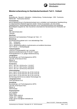 Informations-Flyer  - Handwerkskammer Wiesbaden