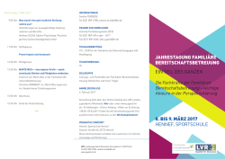 Jahrestagung Famili&auml;re Bereitschaftsbetreuung