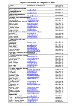 Ansprechpartner/innen der Samtgemeinde Werlte