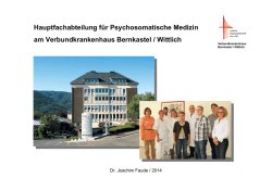 Hauptfachabteilung f&uuml;r Psychosomatische Medizin am