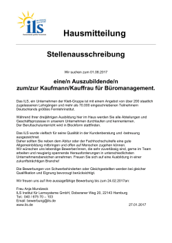 Hausmitteilung