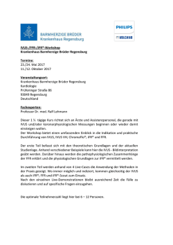 IVUS-/FFR-/iFR&reg;-Workshop Krankenhaus Barmherzige Br&uuml;der