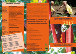Jahresprogramm - Kreisverband f&uuml;r Gartenbau und Landespflege
