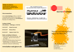 Infoheft - Kultur und Gitarre