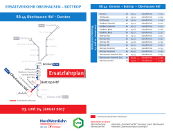 Ersatzfahrplan RB 44 Oberhausen