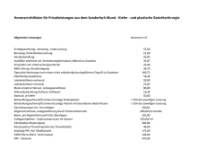 Honorarrichtlinien f&uuml;r Mund-, Kiefer