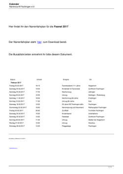 Hier findet Ihr den Narrenfahrplan für die Fasnet 2017 Der