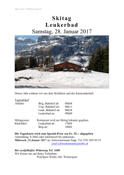 Skitag Leukerbad Samstag, 28. Januar 2017